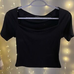 SHEIN Black Short Sleeve Top